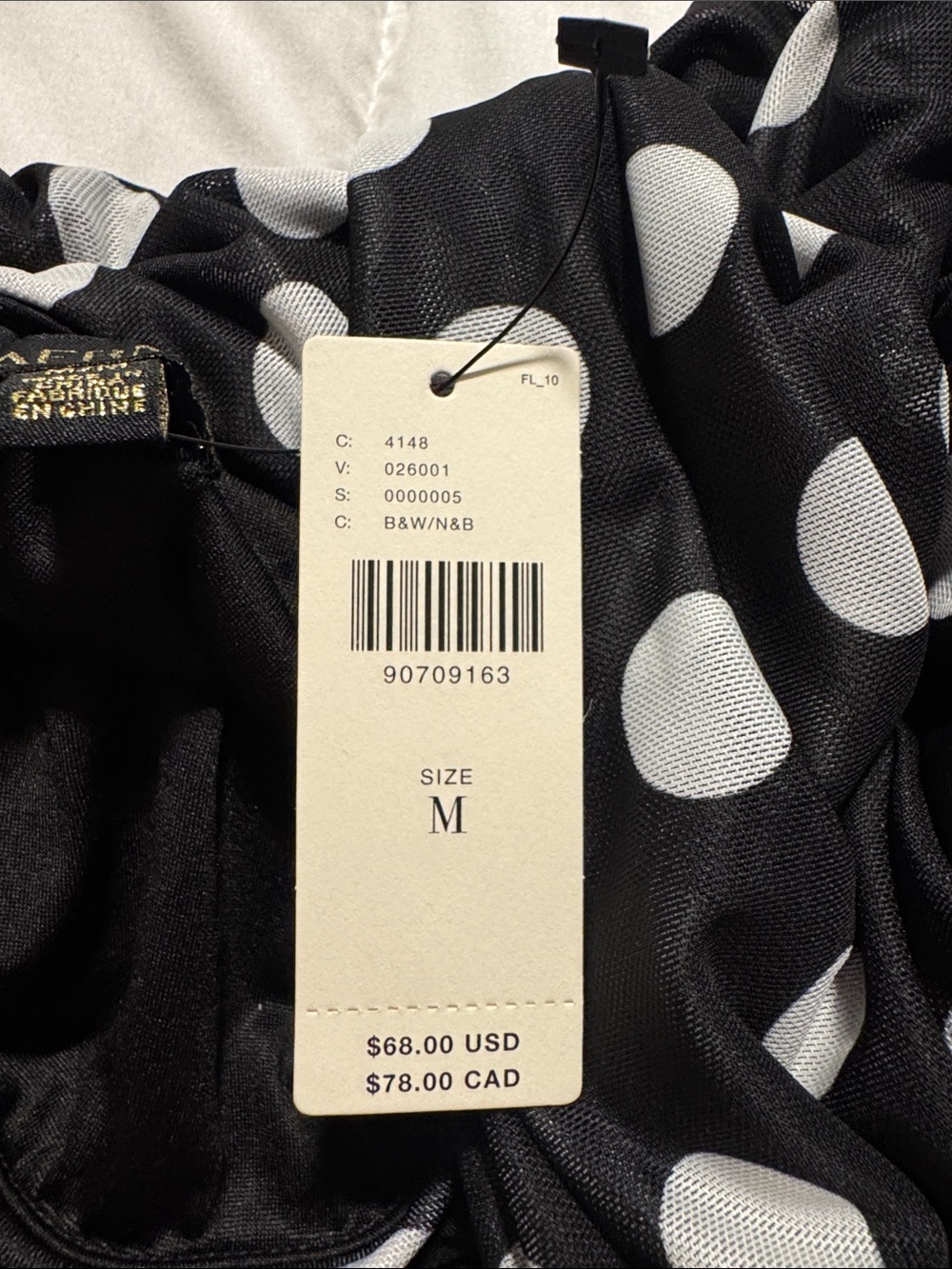 AFRM Maxine Bodysuit in Diagonal Dot - NWT - Picture 6 of 6
